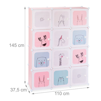 Plug-in shelf Children's room with 12 shelves