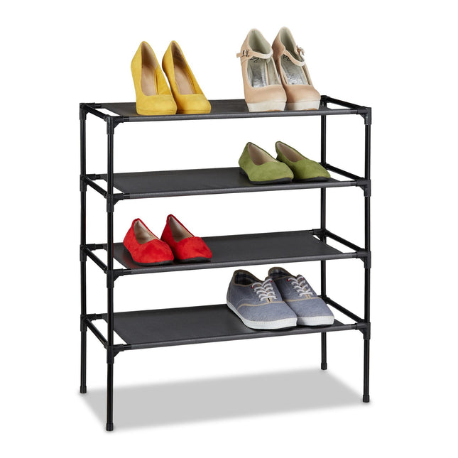 Plug-in system for shoe racks 4 levels