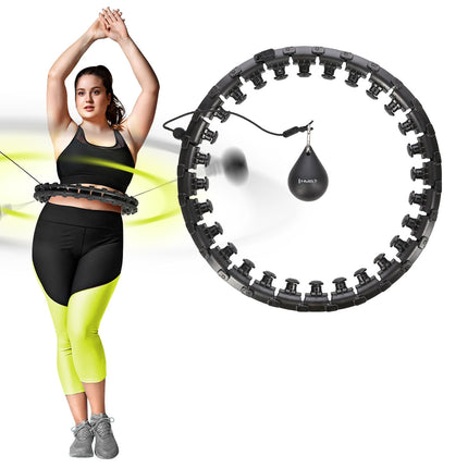 Weighted Hula Hoop in Übergröße, Schwarz
