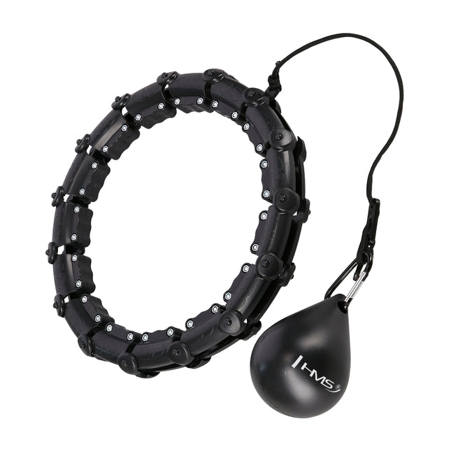 Zátěžová hula hoop obruč plus size, černá