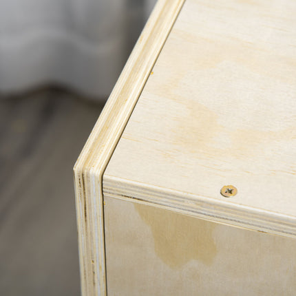 Plyo Box 3-in-1, Natural Wood, 3 Heights, 40.5x35.5x30.5 cm