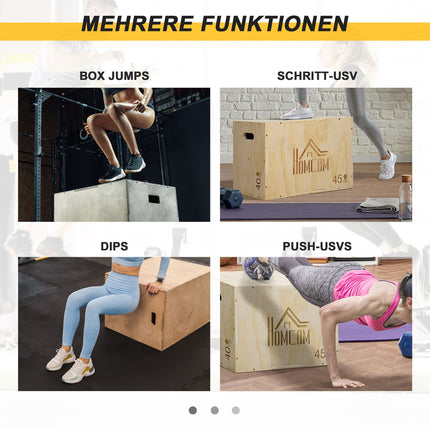 Plyobox, Holz, 3 Höhen, 45x40x60 cm