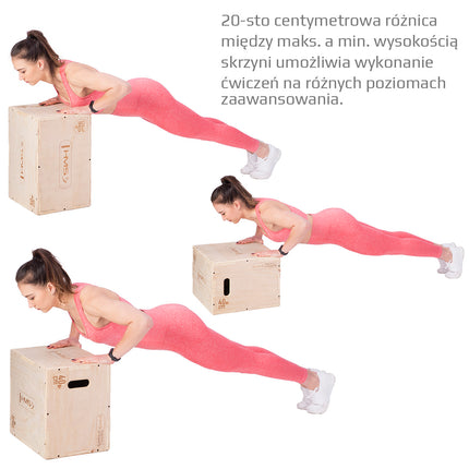 Plyometrische Box, 50x40x30cm, Robustes Sprungtrainingsgerät