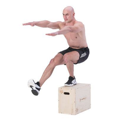 Plyometrische Box, 50x40x30cm, Robustes Sprungtrainingsgerät
