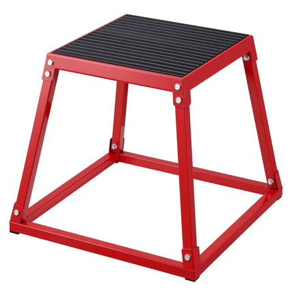 Plyometric Jump Box, 18-Inch Steel Anti-Slip, 500 lb