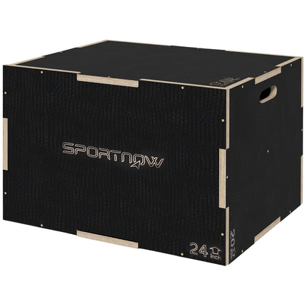 Plyometric Sprungbox - 3-in-1-Holzplattform mit Griffen