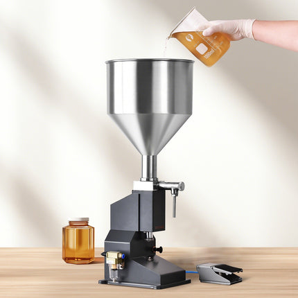 Pneumatic Liquid Filling Machine, 5–50 ml, Foot Pedal