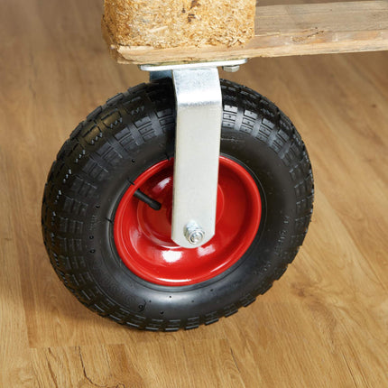 Luftbereifte Lenkrolle mit Stahlplatte
