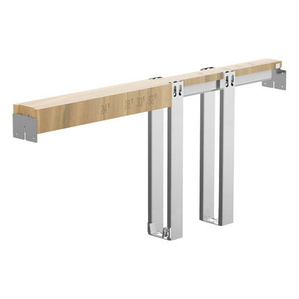 Pocket Door Frame Kit, 24-36 In x 84 In, Soft Close