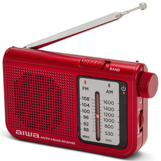 Kapesní rádio s FM/AM červené