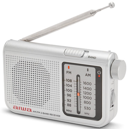 Pocket radio with FM/AM Silver
