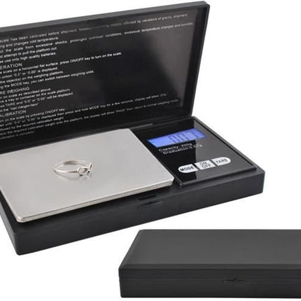 Taschenwaage 200 x 0,01g mit Klappe 
