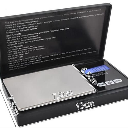 Taschenwaage 200 x 0,01g mit Klappe 