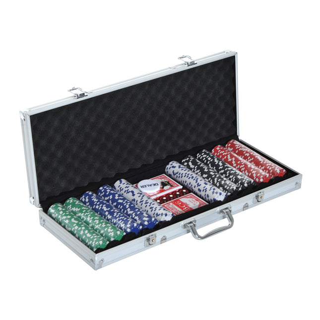 500er Poker Set mit Alukoffer und Würfeln