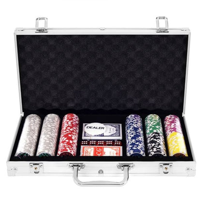 Poker Chip Set, 300 Chips, Aluminiumkoffer – Texas Hold'em