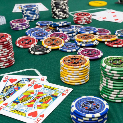Poker Chip Set, 300 Chips, Aluminiumkoffer – Texas Hold'em