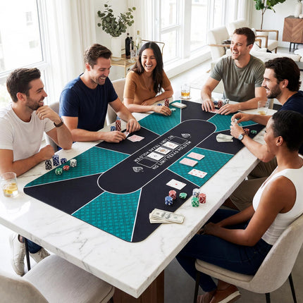 Poker-Tischauflage 178 x 89 cm, wasserabweisend, rutschfest