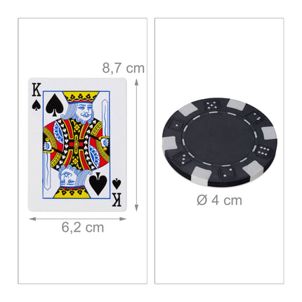 Sac de poker avec 300 jetons