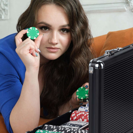 Sac de poker avec 300 jetons