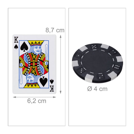 Sac de poker avec 500 jetons