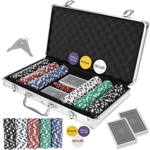 Poker - Set mit 300 Chips im HQ-Koffer 