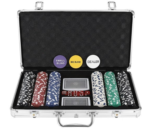 Poker - Set mit 300 Chips im HQ-Koffer 