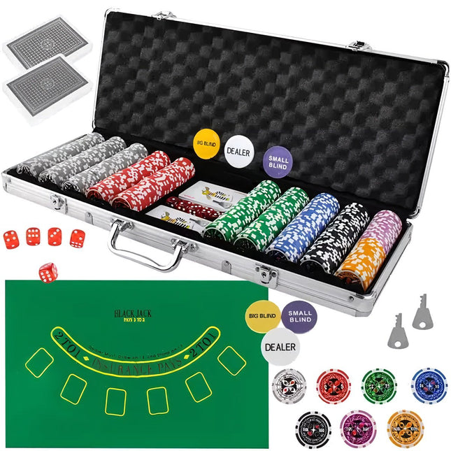 Poker - sada 500 žetonů v kufříku HQ 23529
