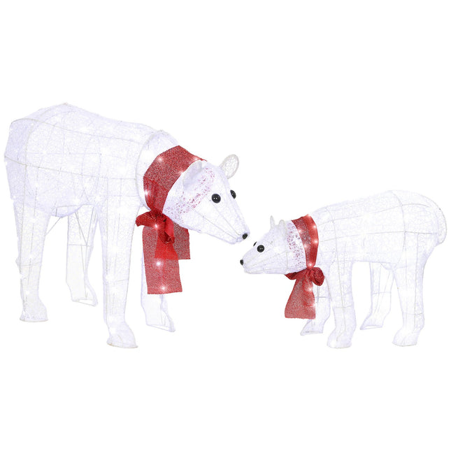 Polar Bear Christmas Decoration, 140 LEDs, Waterproof, Timer