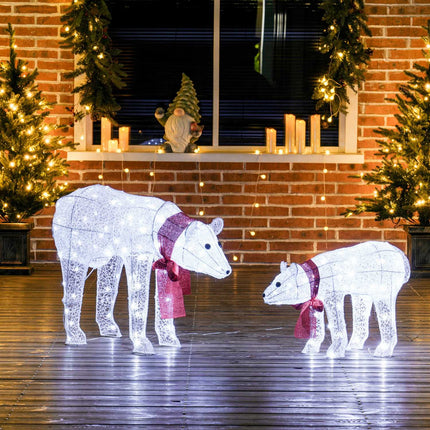 Polar Bear Christmas Decoration, 140 LEDs, Waterproof, Timer