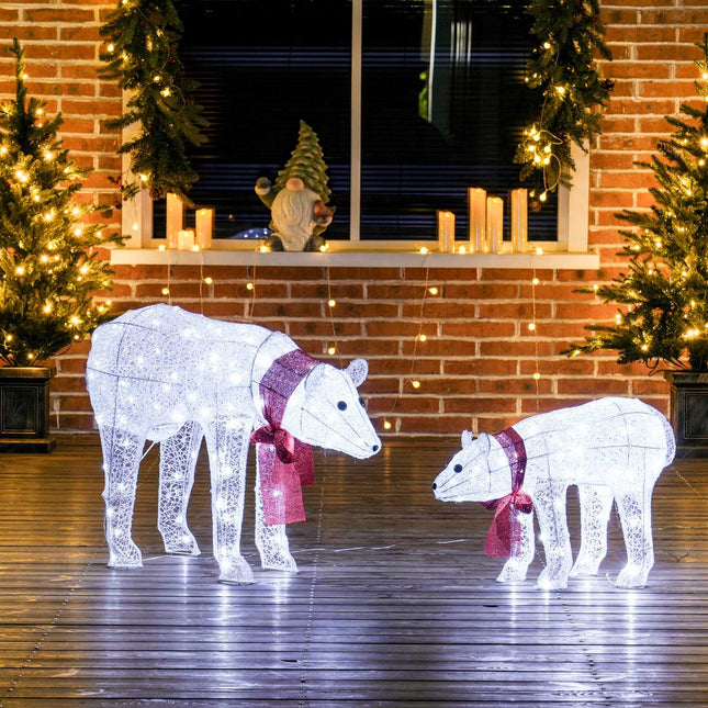 Polar Bear Christmas Decoration, 140 LEDs, Waterproof, Timer