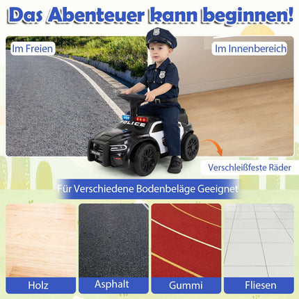 Police Ride-On Car for Toddlers with Lights & Sound