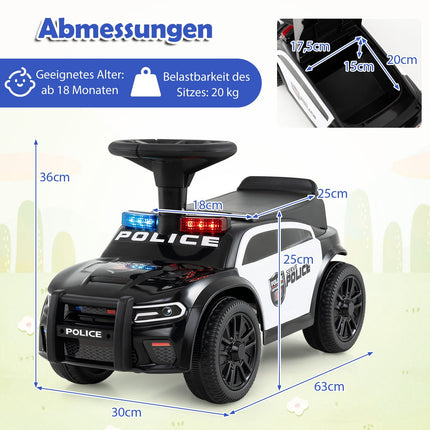 Police Ride-On Car for Toddlers with Lights & Sound