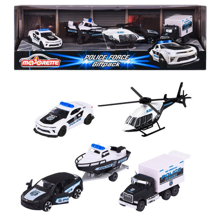 Polizeifahrzeug-Geschenkbox im 4er-Pack