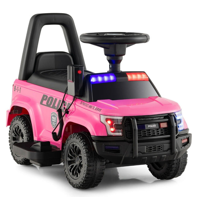 Polizei Elektroauto für Kinder 6V Elektro Kinderauto mit Stauraum Rosa