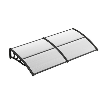 Vordach aus Polycarbonat, 197x89cm, Dunkelgrau