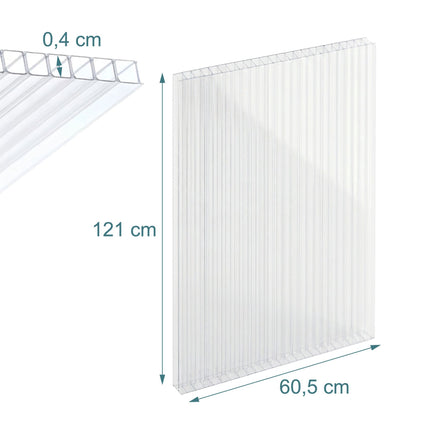 Polycarbonate Multi-Wall Sheets, 4mm, Set of 14