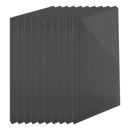 Polycarbonate Twin-Wall Sheets, 4mm, 121x60.5cm, Pack of 10