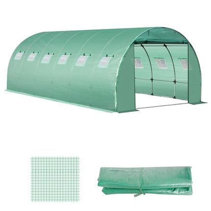 Gartenfolie aus Polyethylen 6x3x2m mit 12 Fenstern