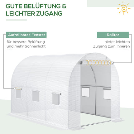 Gewächshaus-Polyethylenfolie 3x2x2m, 6-Fenster-Ersatz