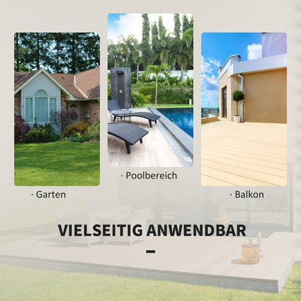Polyrattan Bistroset 2 Personen Rotan Tuinmeubelen Grijs