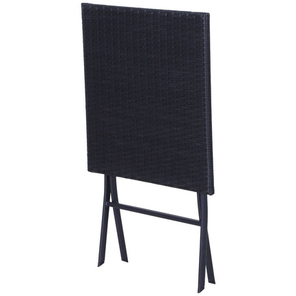 Black rattan bistro set for 2 - Garden furniture in poly rattan