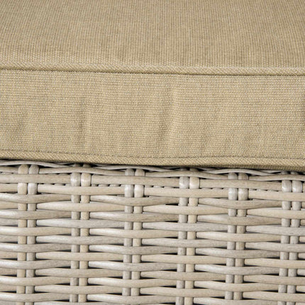 Garden lounge set in poly rattan for 4 with cushions, Khaki Beige