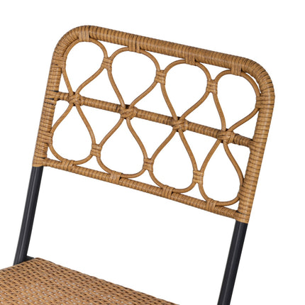 Polyrattan 2-Personen-Bistro-Set, klappbare Gartenmöbel
