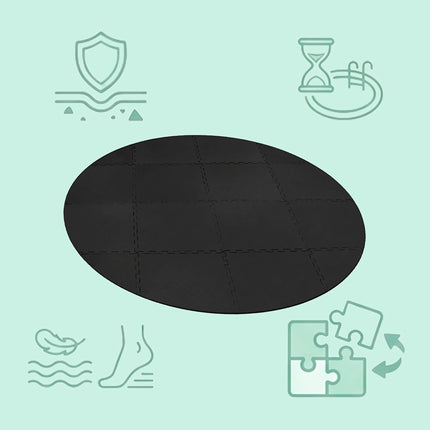 Pool Floor Mat, Interlocking EVA Foam, Slip-Resistant