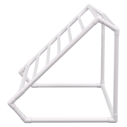 Pool Towel Rack, 8-Bar Freestanding PVC, White