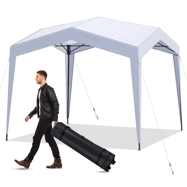 3x3m Pop-Up-Pavillon, wasserdicht, mit Rollen, Heringen und Seilen
