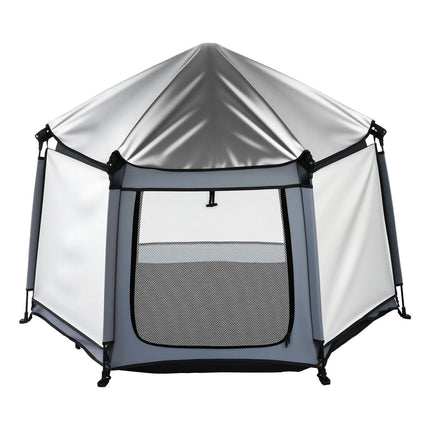 Pop-Up Baby Playpen With Canopy, UPF 50+, 59x59