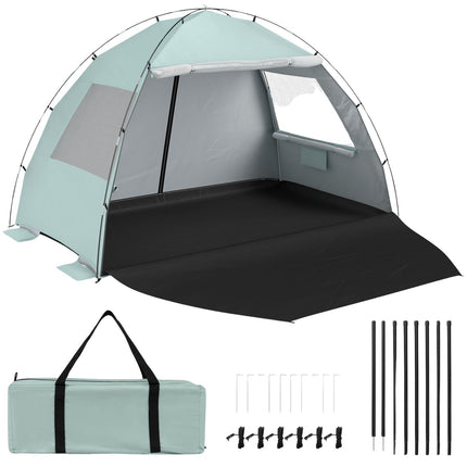 Pop-Up Beach Tent, UPF50+ Sun Shelter, 5-6 Person