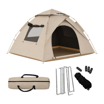 Pop-up-Campingzelt für 3–4 Personen mit Blackout-Beschichtung