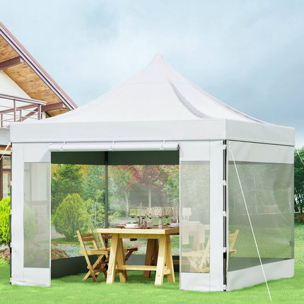 Pop-Up Canopy Tent 10x10 Ft, Sidewalls, Wheeled Bag